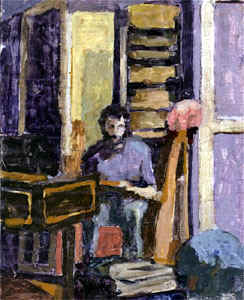 Self-Portrait in Purple Room