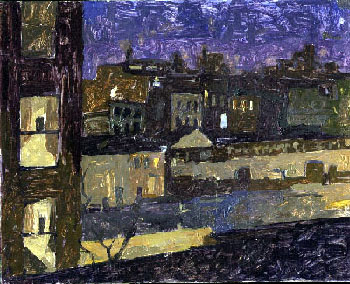 Painting of 8th Street at Night